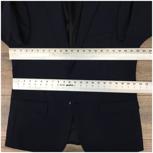 Bar III Mens Blazer Sport Coat Two Button Casual Jacket Size 44R‎ Wool Suits - Picture 11 of 13